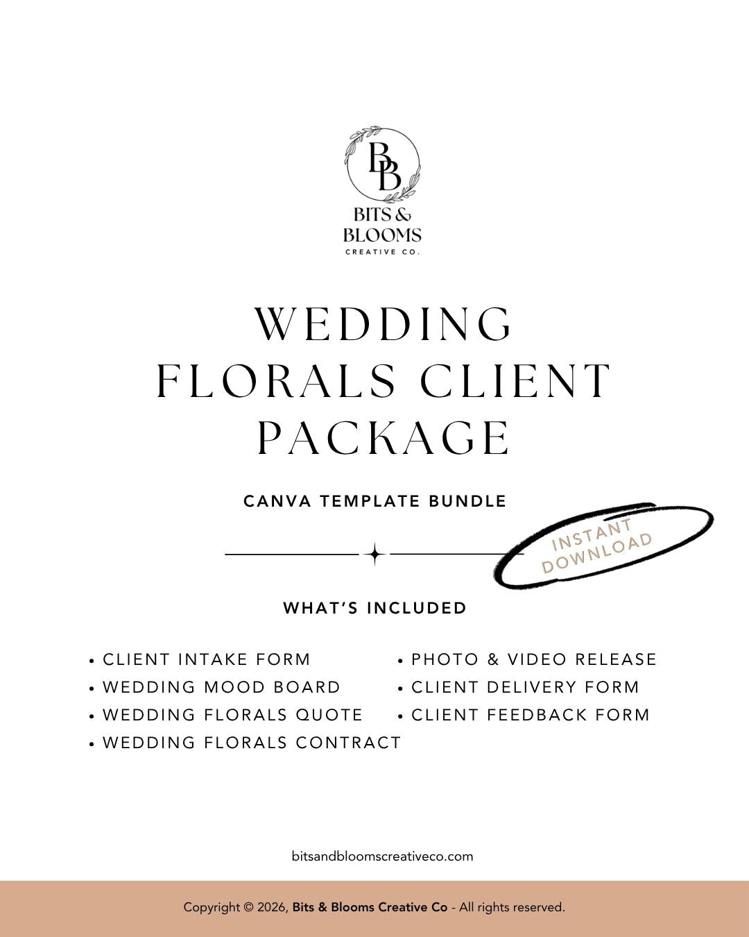 Wedding Florals Client Package — Canva Template Bundle