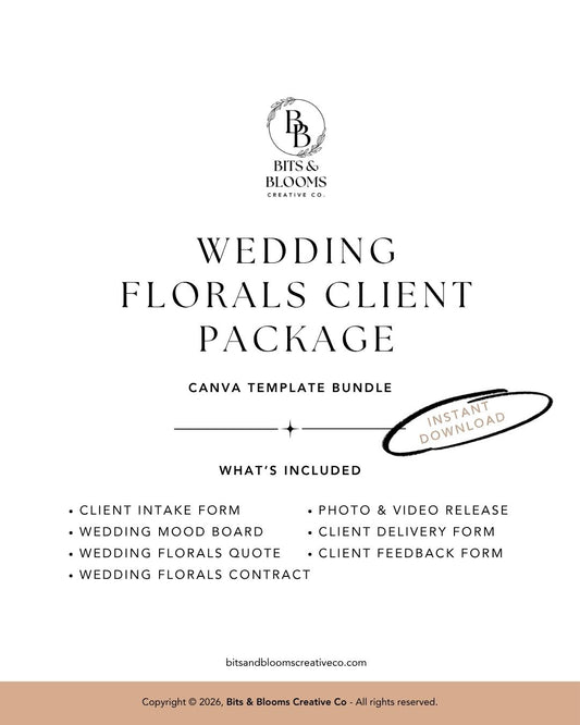 Wedding Florals Client Package — Canva Template Bundle